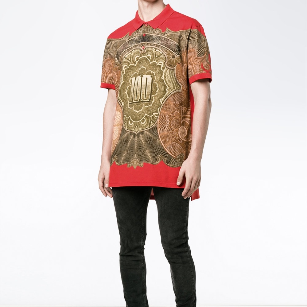 NWT GIVENCHY dollar print polo shirt